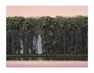 Tomás Sánchez - Autorretrato en tarde rosa