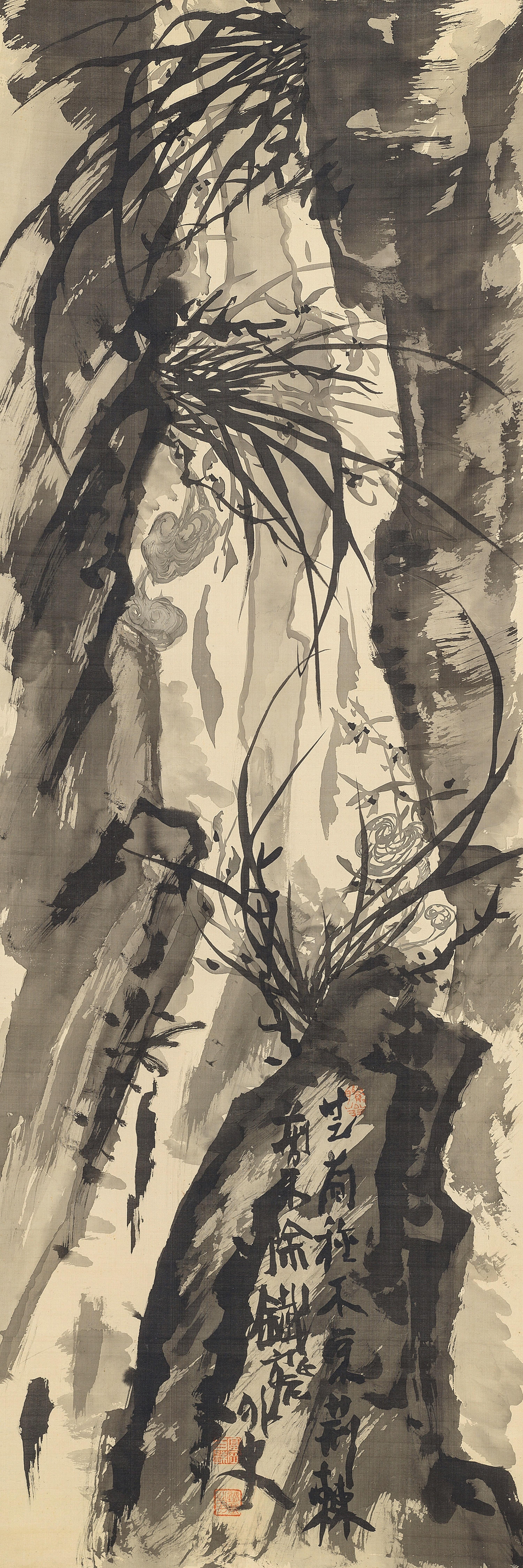 Tomioka Tessai - Orchid