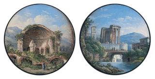 Tommaso Bigatti - The Temple of Vesta at Tivoli; and The Temple of Venus at Baia