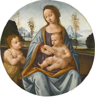 Tommaso di Credi - Madonna And Child With The Infant Saint John The Baptist
