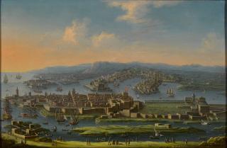Tommaso Ruiz - A Panoramic View Of Valletta On The Island Of Malta