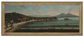 Tommaso Ruiz - The Bay of Naples from the West, with the Chiaia, San Martino, Capodimonte, Castel dell\'Ovo and Vesuvius beyond
