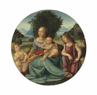 Tommaso - The Madonna And Child With The Young St. John The Baptist And An Angel In A Landscape