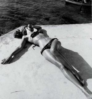 Toni Frissell - First Bikini (Dovima, Montego Bay, Jamaica), from Harper\'s Bazaar, c. 1946