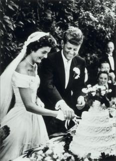 Toni Frissell - Jackie Bouvier Kennedy and John F. Kennedy Cutting the Cake at their Wedding, Newport, Rhode Island