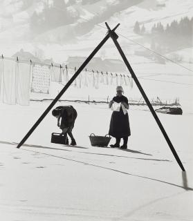 Toni Schneiders - Winterliche Wäsche im Allgäu