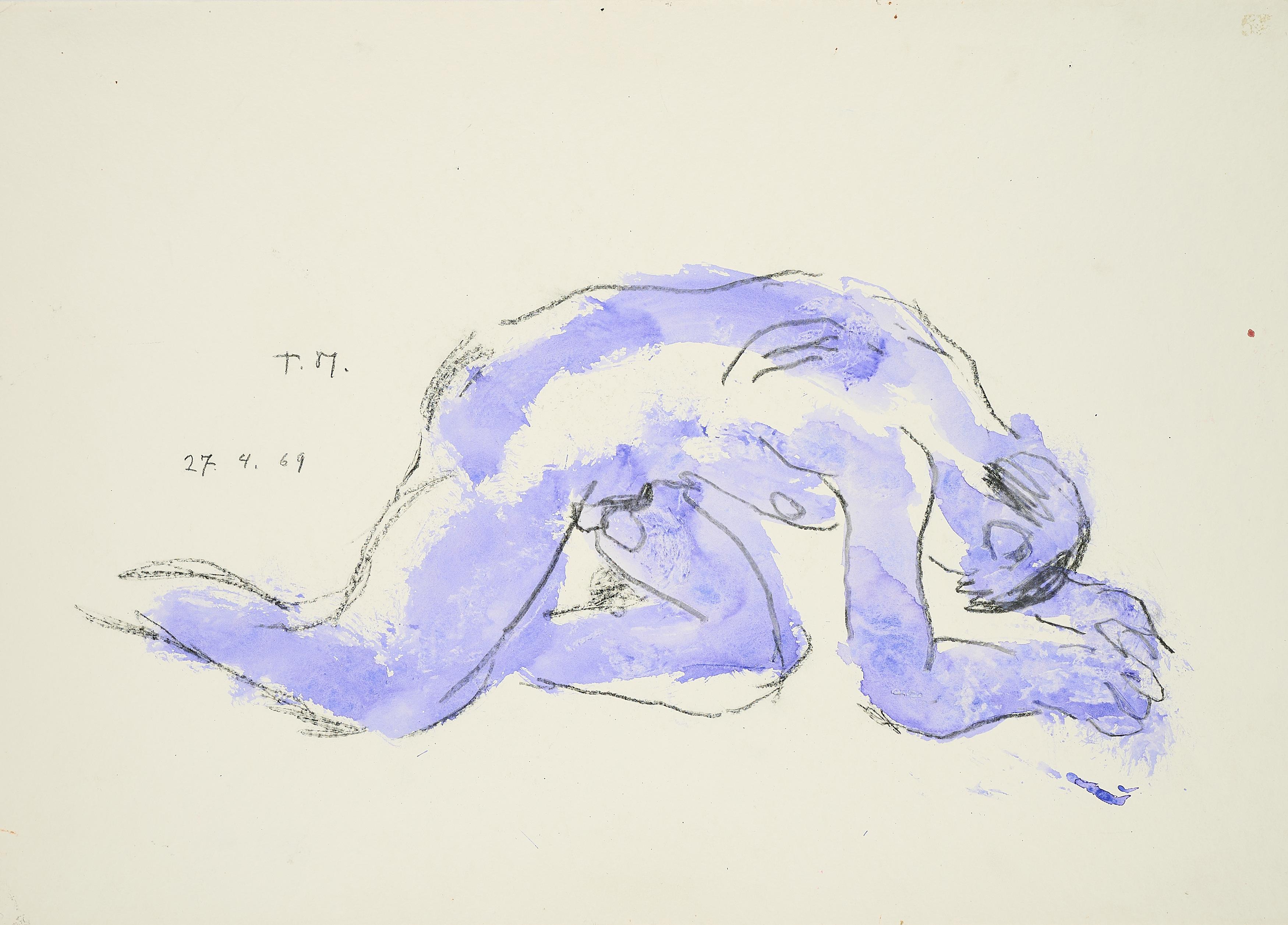 Toni Stadler - Kauernder Akt.