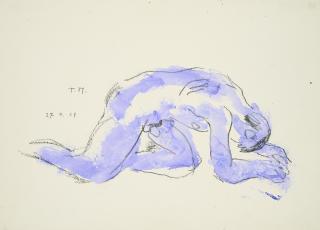 Toni Stadler - Kauernder Akt.