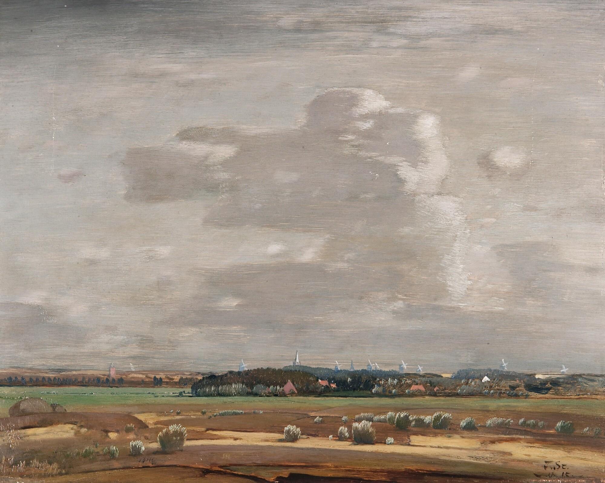 Toni von Stadler - Blick auf eine holländische Stadt.