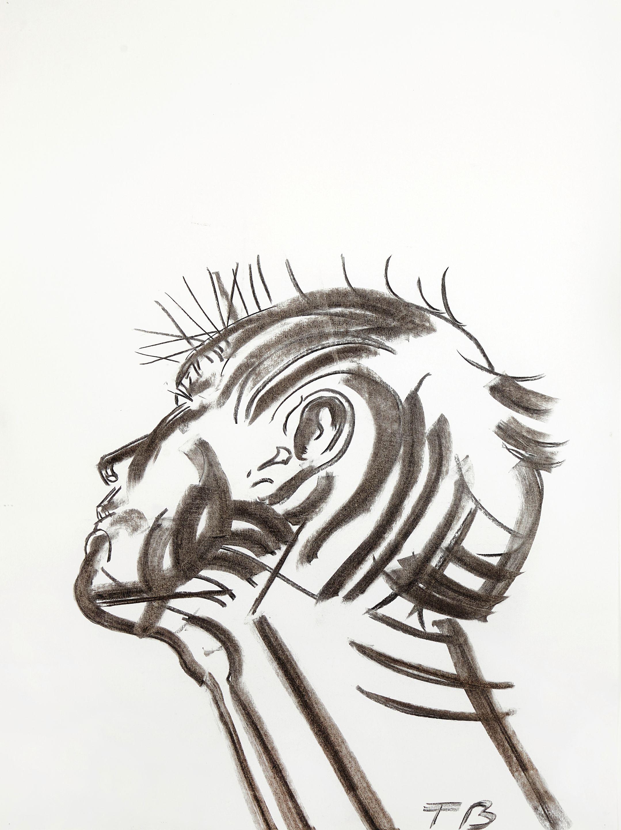 Tony Bevan R.A. - Self-Portrait Neck, 1988