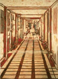 Tony Bevan - Corridor (red)