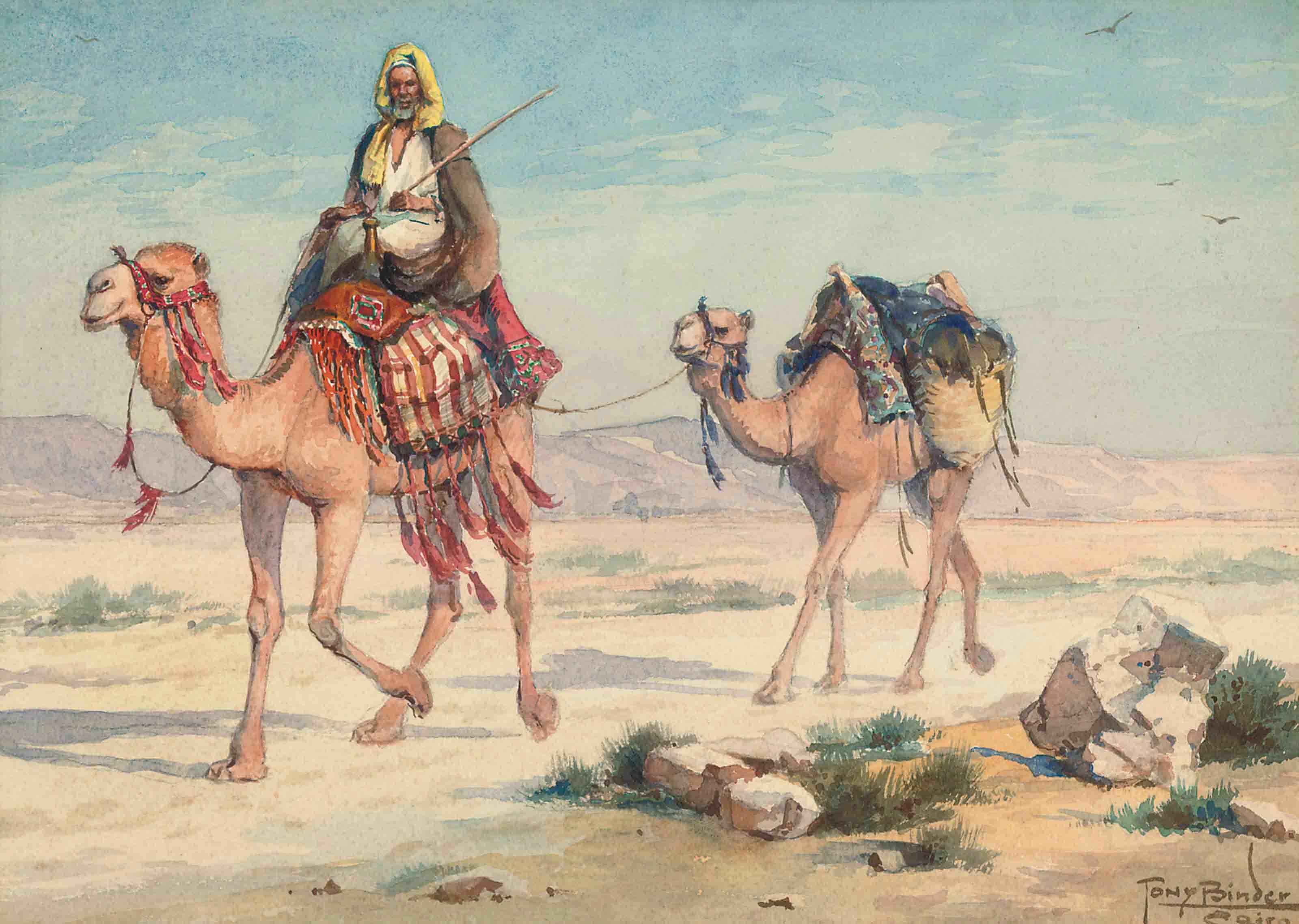 Tony Binder - An Arab traveller in the desert