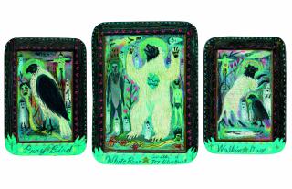 Tony Fitzpatrick - Triptych: White Bear, Pray Bird, Walkin Dog