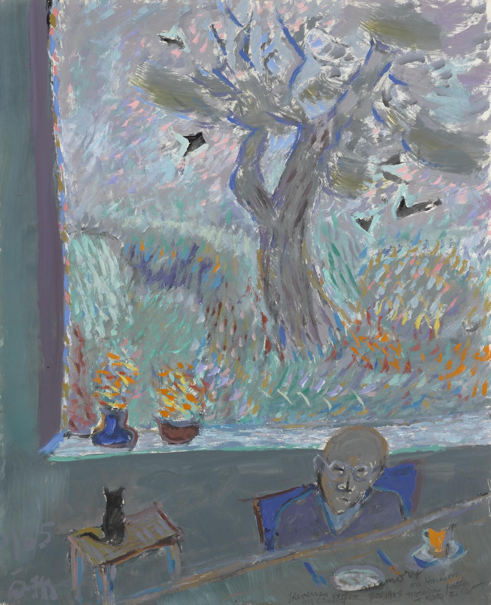 Tony O\'Malley, R.H.A. - Trevervene Kitchen Morning Memory, Mr Harmon Monica\'S Father & Katy The Cat