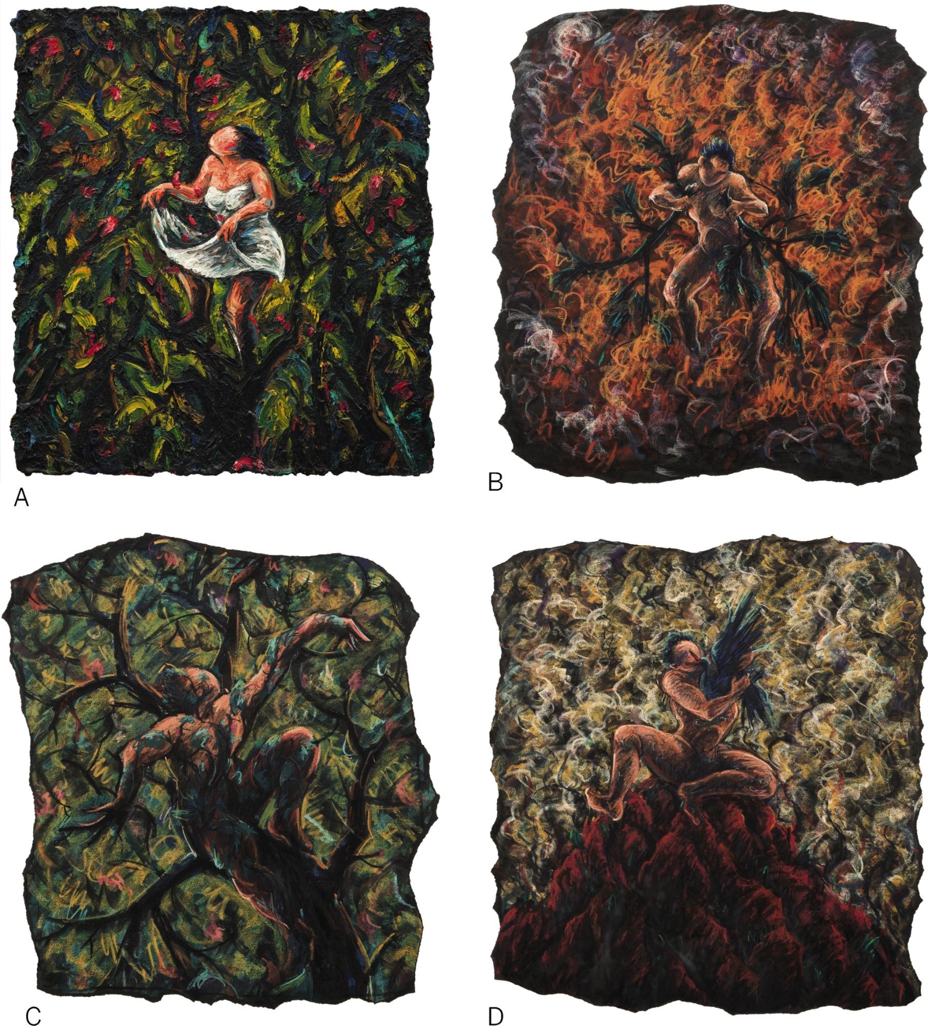 Tony Wong - A: Pollinating; B: Heat; C: Chameleon; D: Untitled [Four Works]