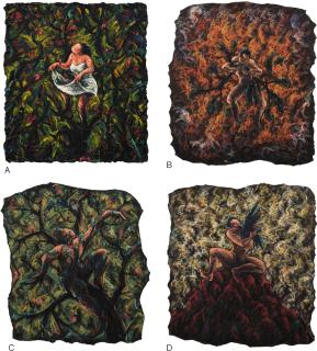 Tony Wong - A: Pollinating; B: Heat; C: Chameleon; D: Untitled [Four Works]