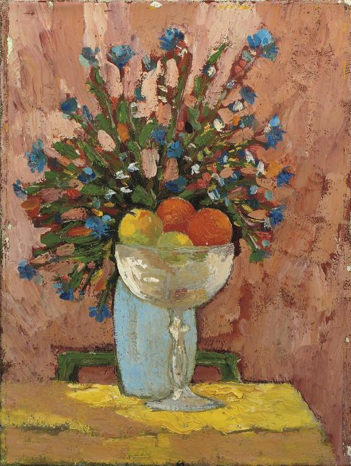 Toon Hermans - Fruitschaal en boeket