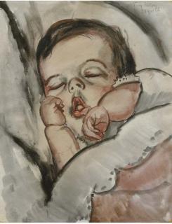 Toon Kelder - Portrait of a sleeping child