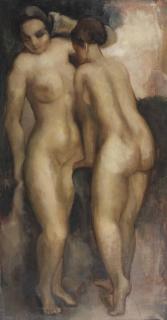 Toon Kelder - Two standing nudes