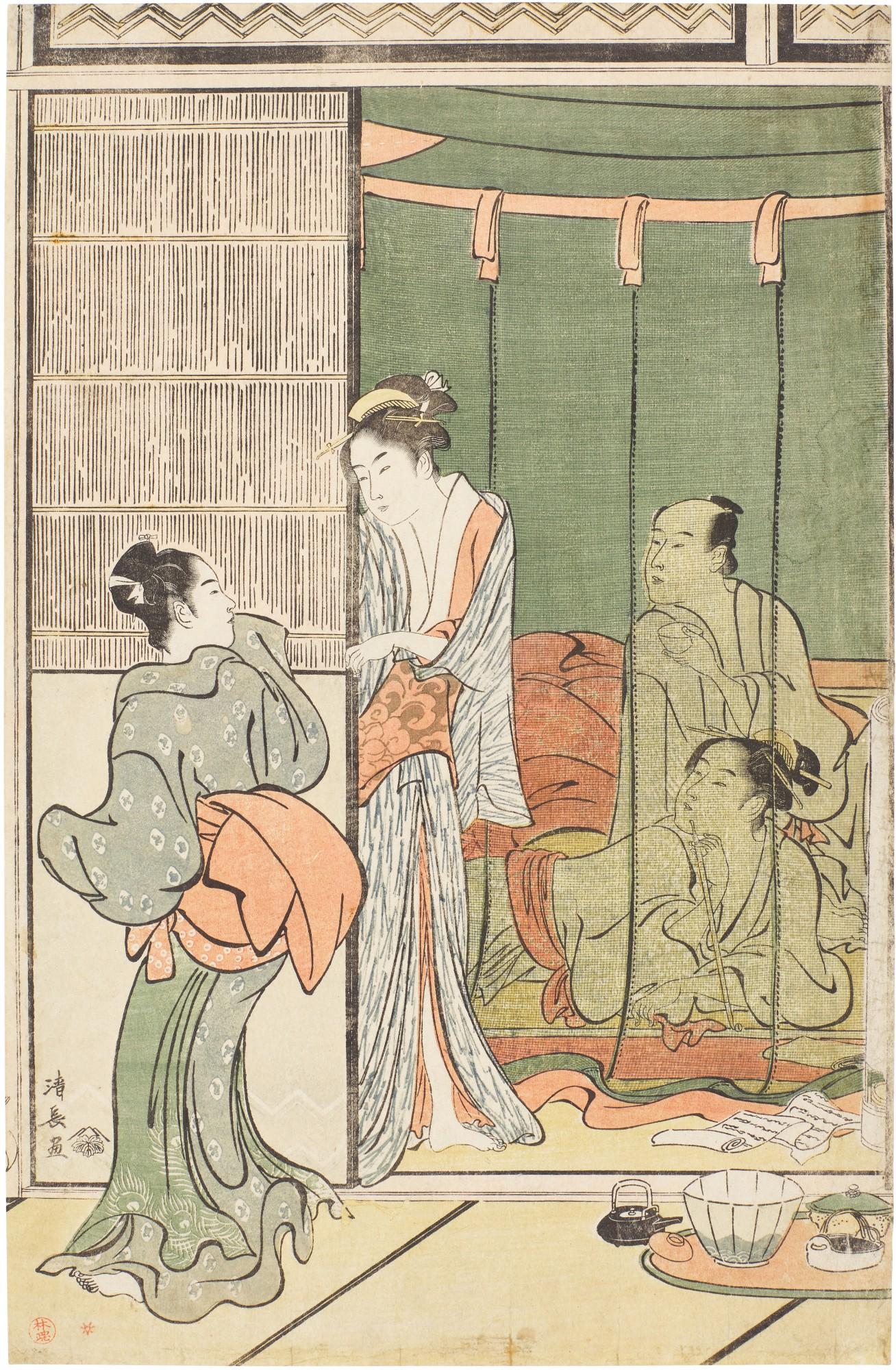 Torii Kiyonaga - A party in the Shinagawa Pleasure Quarters