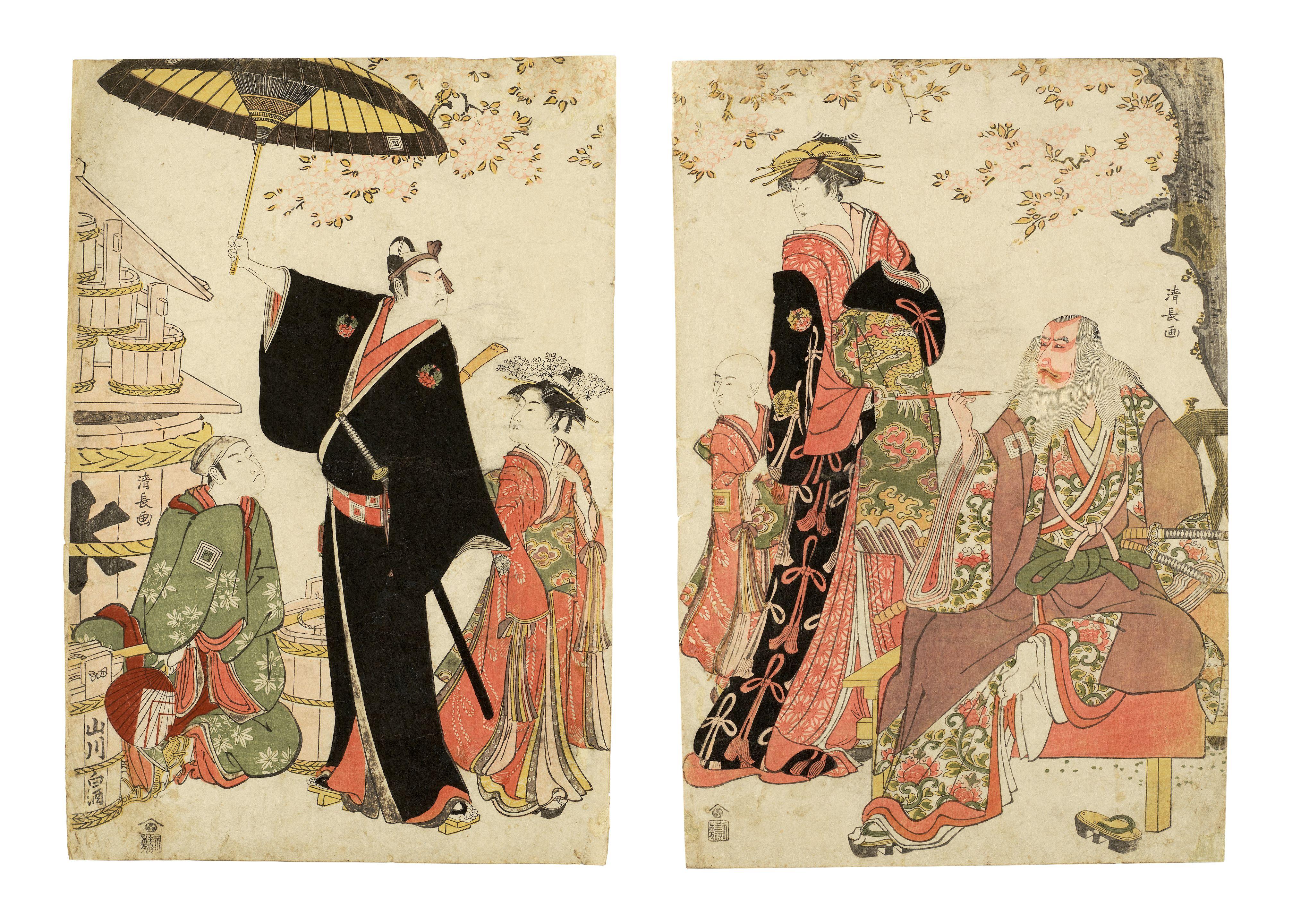 Torii Kiyonaga - Ichikawa Yaozo III in the role of Sukeroku from the play \