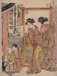 Torii Kiyonaga - Nigatsu (Second month), from the series Minami juniko (Twelve months in the south [Shinagawa brothel district])