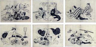 Torii Kiyonobu I - A Suite of Male Lovers, 1702-3