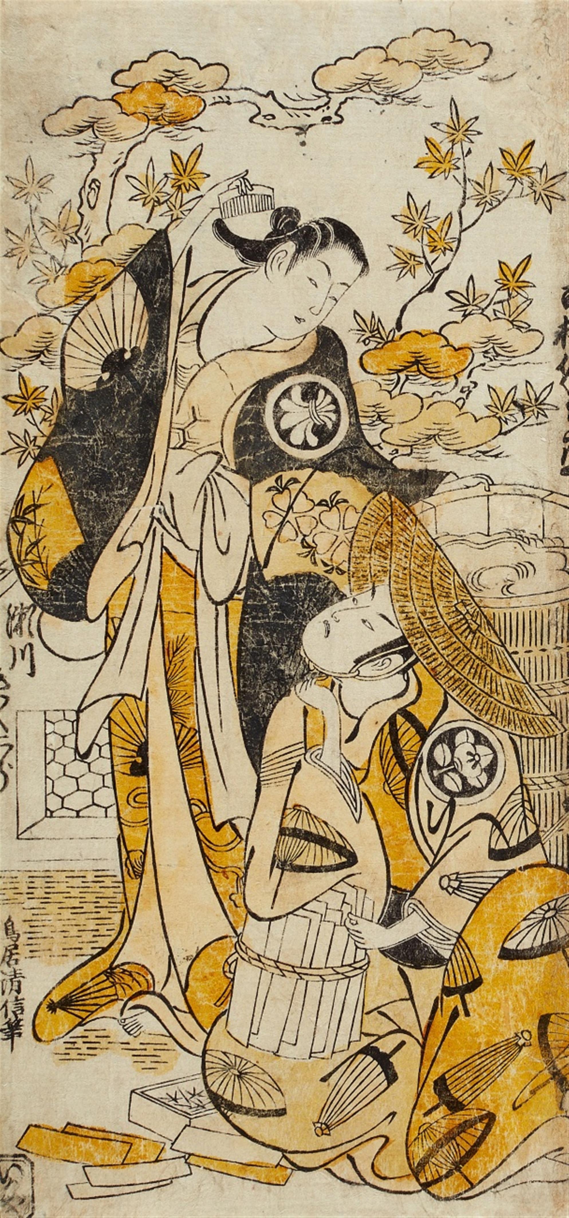 Torii Kiyonobu II - Hosoban