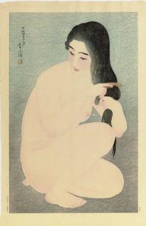 Torii Kotondo - Kamisuki (Combing the hair), 1929.10
