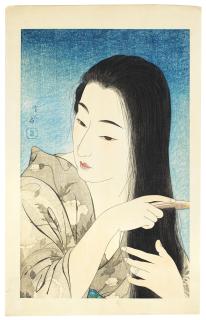 Torii Kotondo - Kamisuki (Combing the hair)