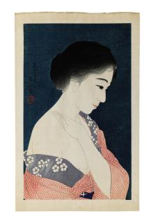Torii Kotondo - Kesho (applying powder), from the series Twelve Aspects of Women
