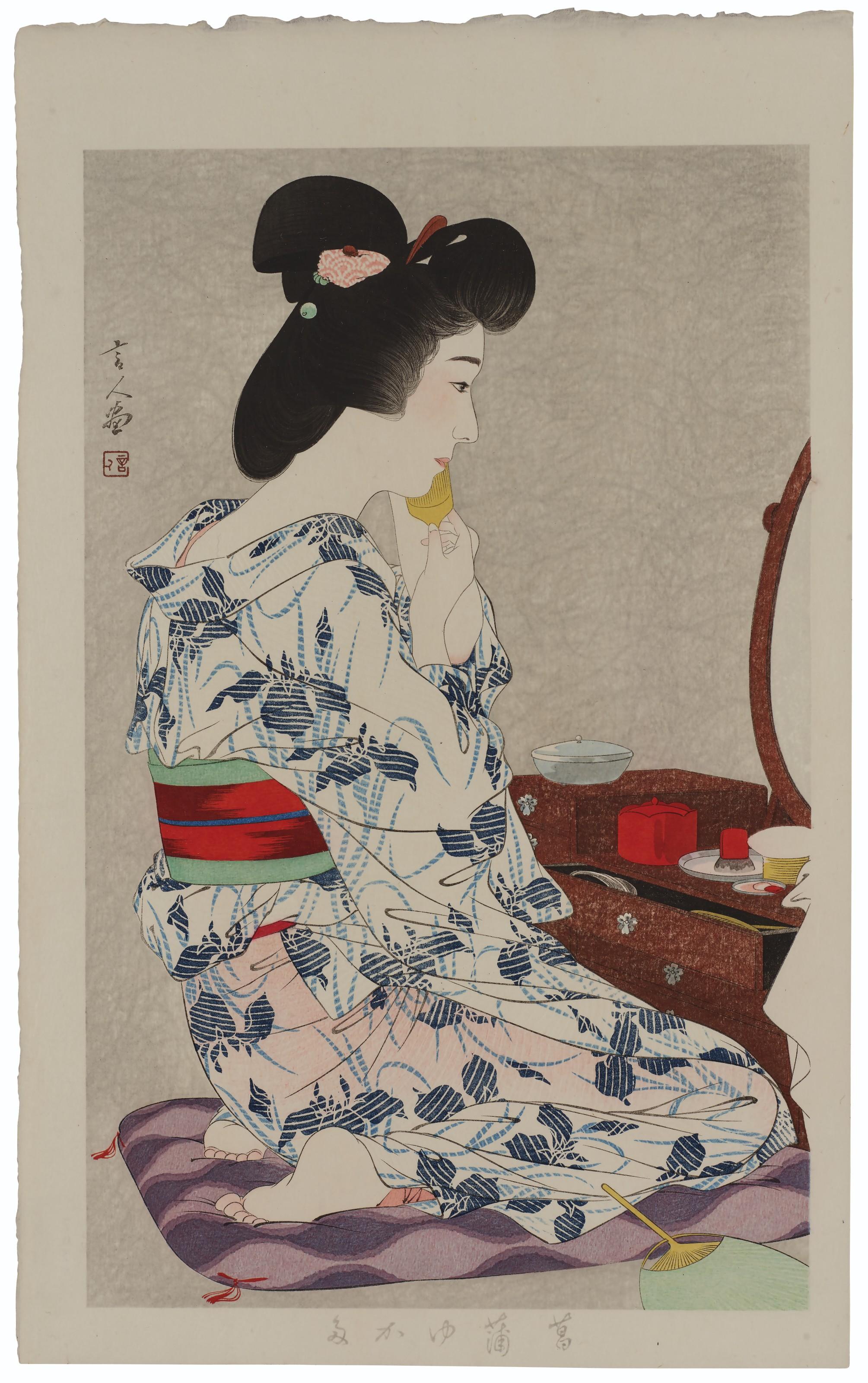 Torii Kotondo - Shobu Yukata (Summer Robe With Iris Pattern)