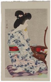 Torii Kotondo - Shobu Yukata (Summer Robe With Iris Pattern)