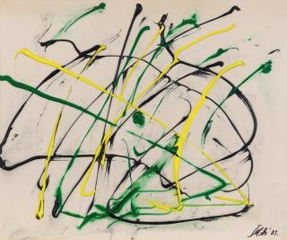 Toshimitsu Imai - Black, Yellow And Green(Painted In 1981)