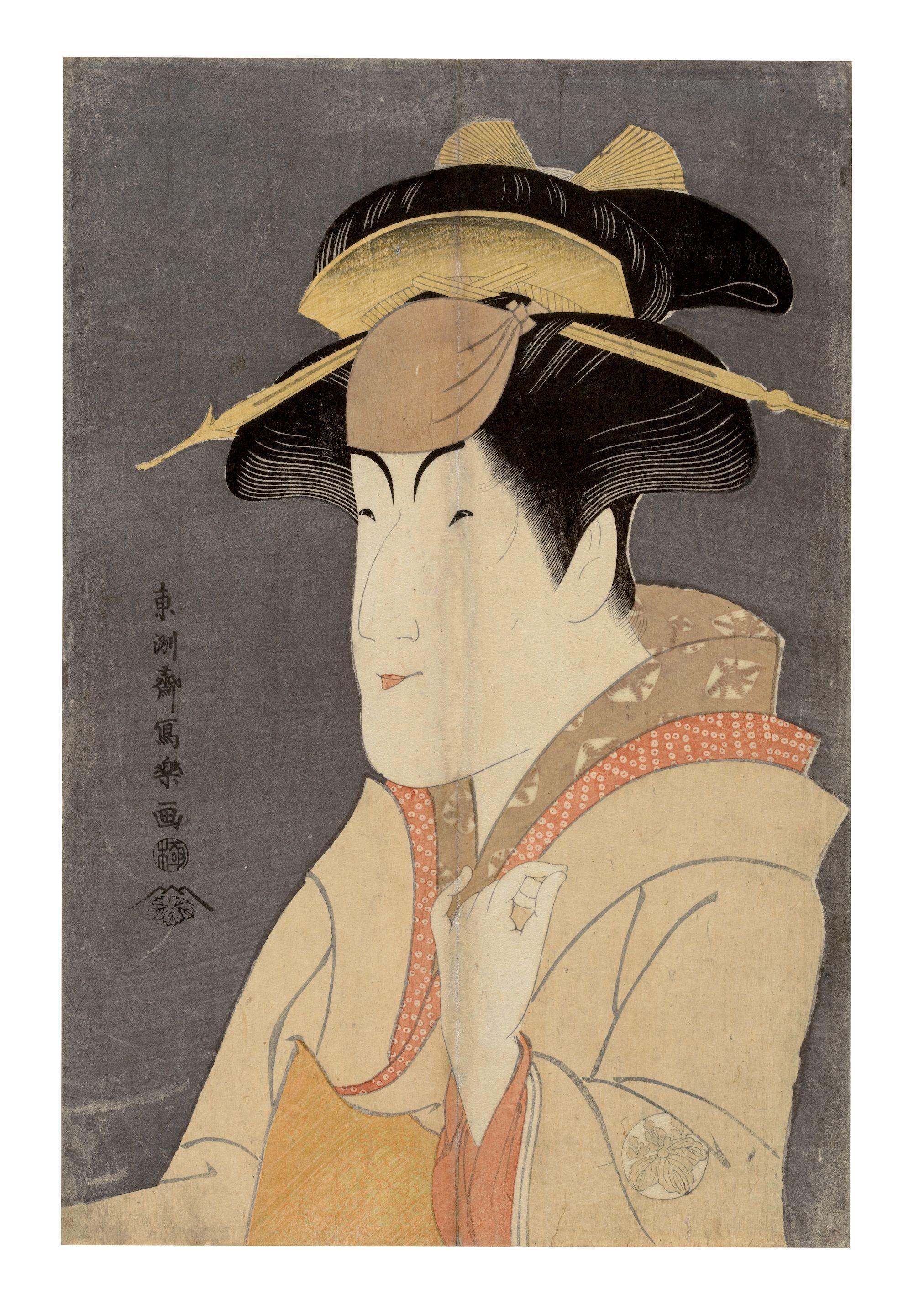 Tōshūsai Sharaku - the actor Nakayama Tomisaburō I in the role of Miyagino from the play Katakiuchi Noriaibanashi