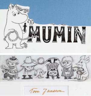 Tove Jansson - Moomin (Mumin): Little My, Tooticky, Snufkin, Toffle and Sniff