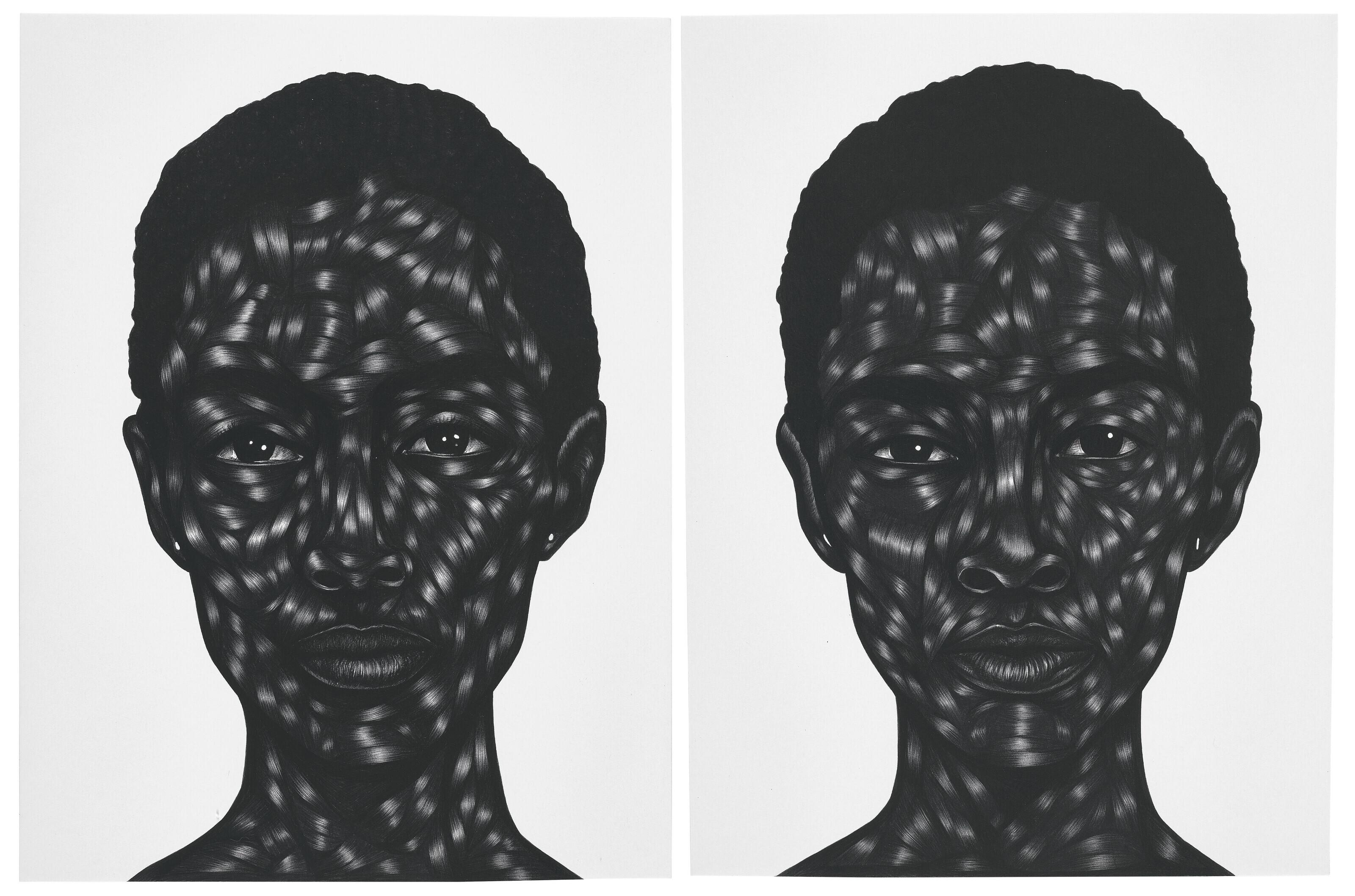 Toyin Ojih Odutola - Untitled (Diptych)