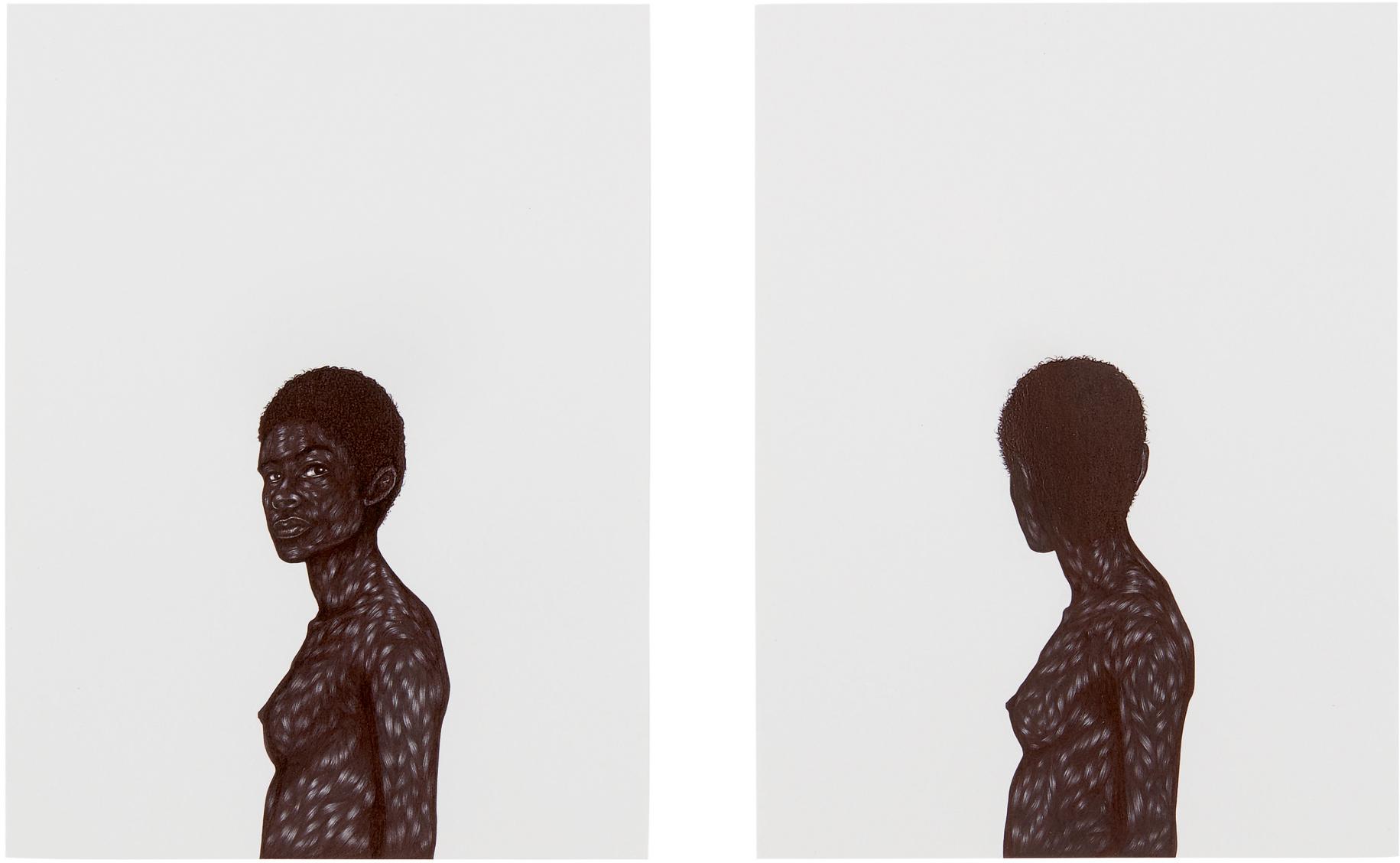 Toyin Ojih Odutola - Untitled (Diptych)