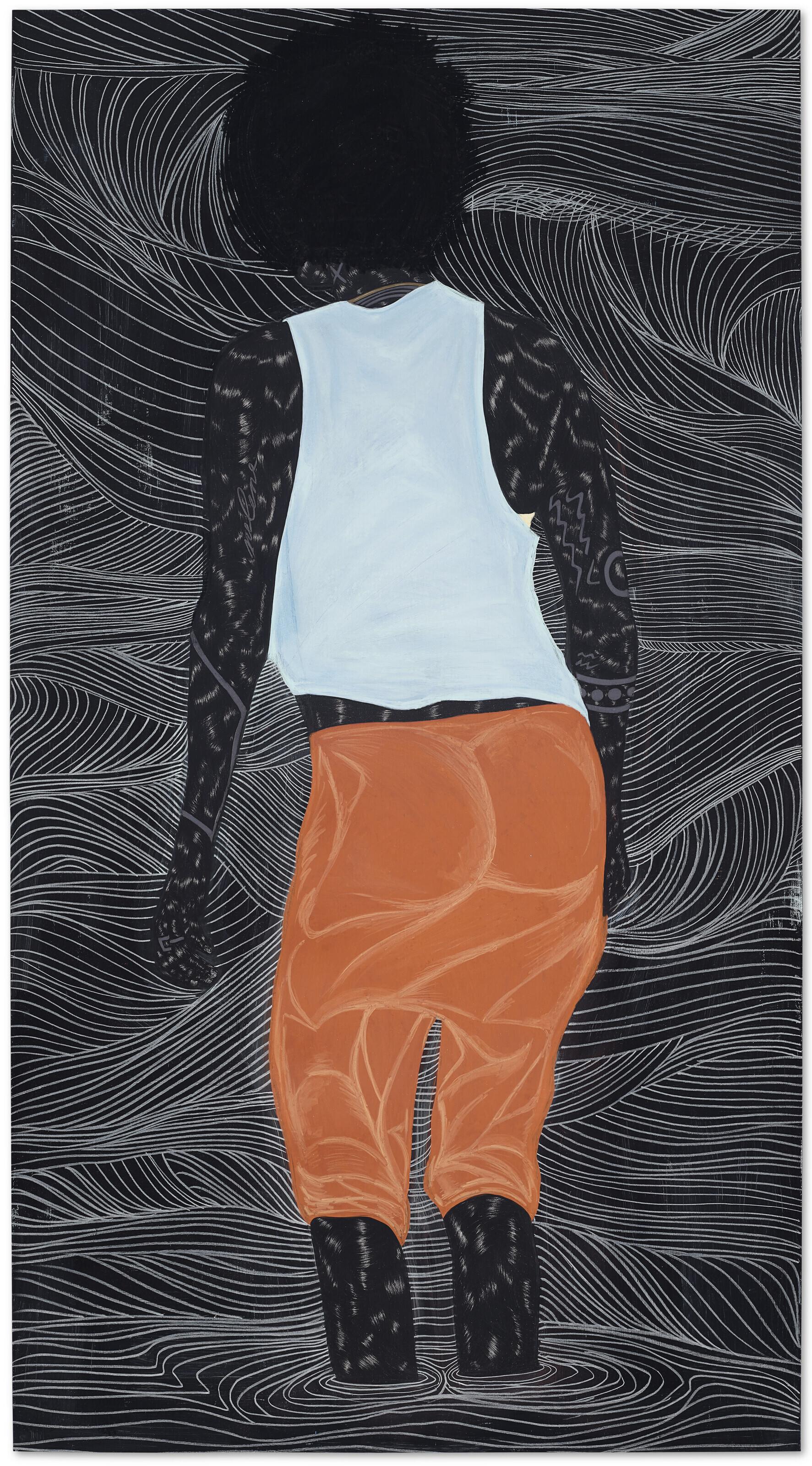 Toyin Ojih Odutola - Within this dark channel (all you could see was what she could give you)