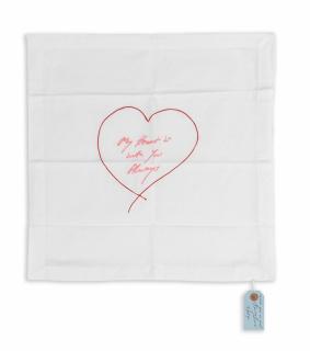 Tracey Emin - My Heart Is With You Always - Napkin (Pink and Red)