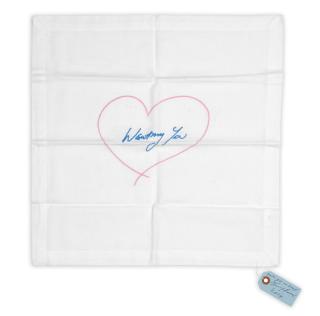 Tracey Emin - Wanting You - Napkin (red and blue), 2014