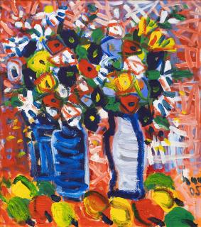 Tran Luu Hau - Untitled (Still Life with Flowers and Fruit)