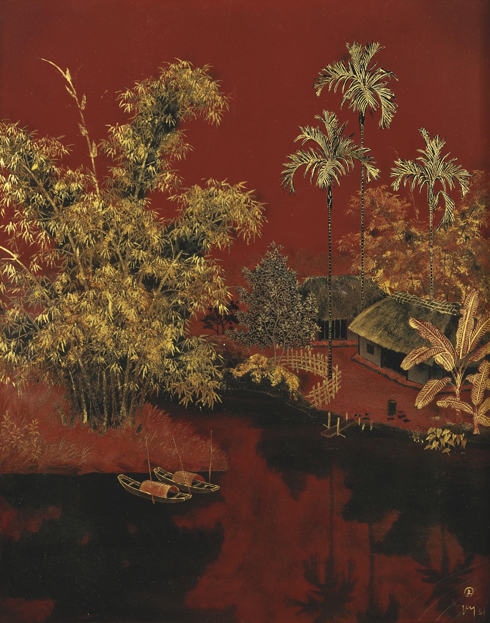 Tran Phuc Duyen - Village Landscape Near A River