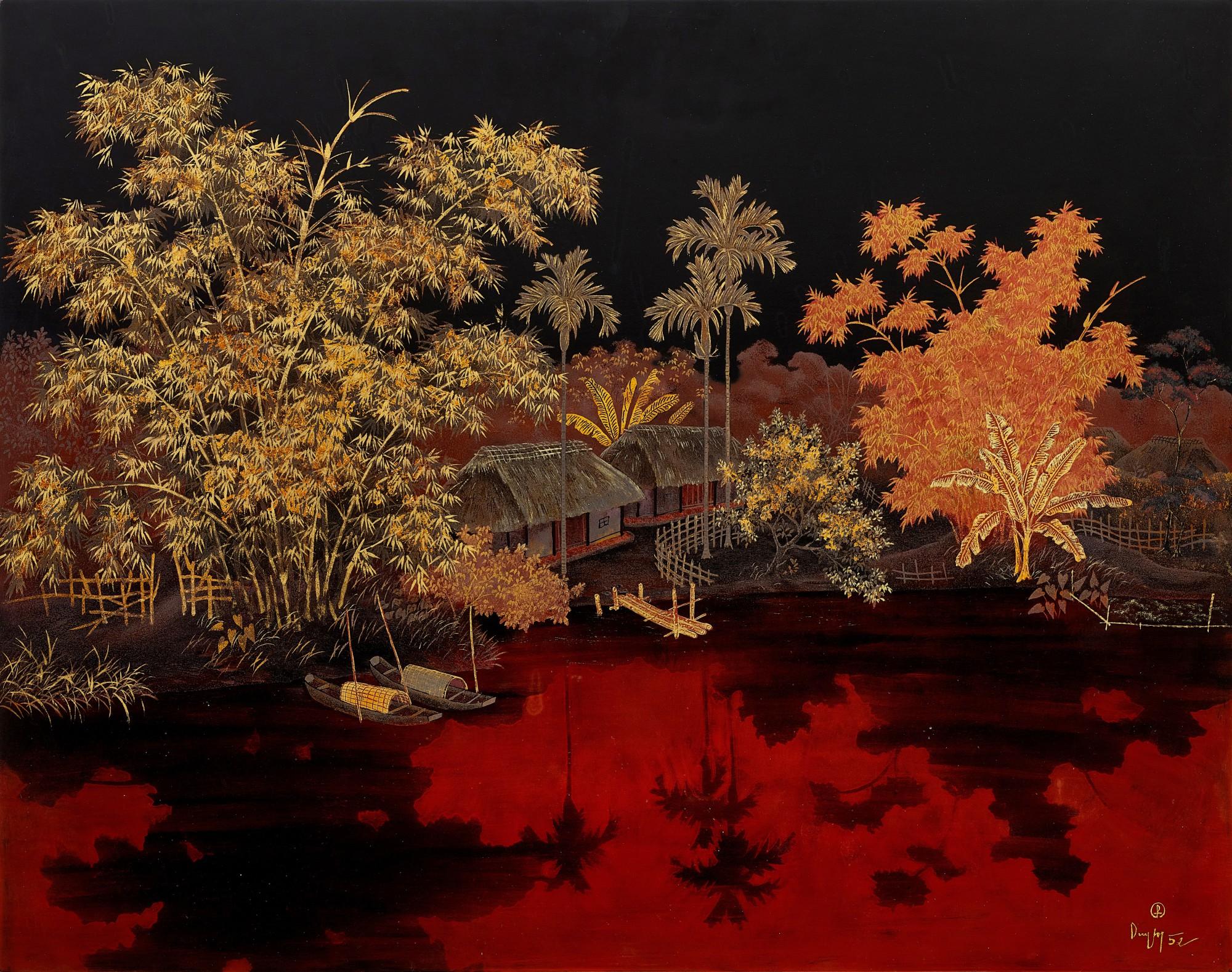 Tran Phuc Duyen - Village River Scene