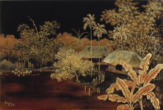 Tran Phuc Duyen - Village Scene Near The Pond