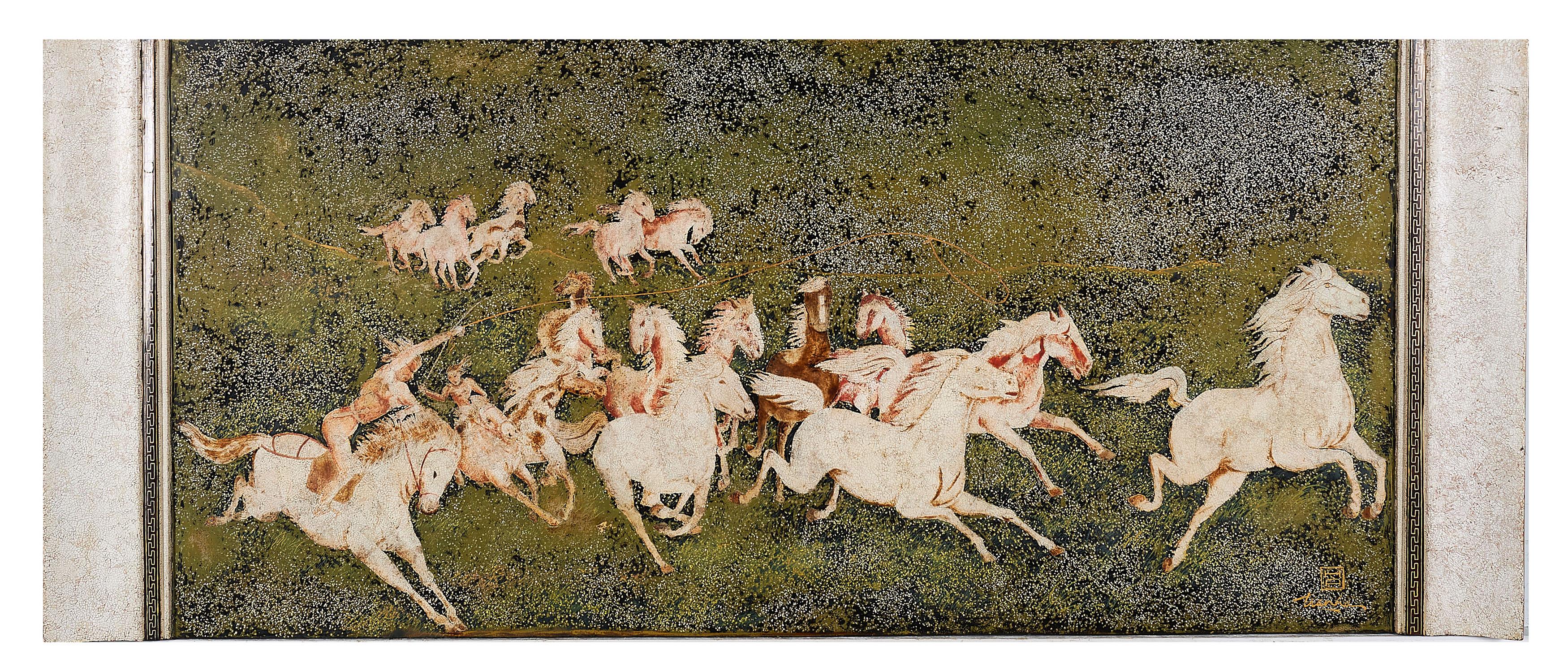 Tran Van Ha - Fliehende Pferde.