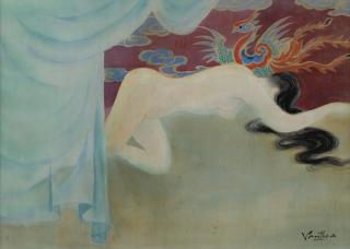 Tran Van Tho - Femme Nue Allongee (Reclining Nude Woman)