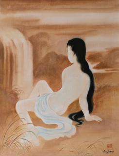Tran Van Tho - Nu Devant La Source (Nude Infront Of A Waterspring)