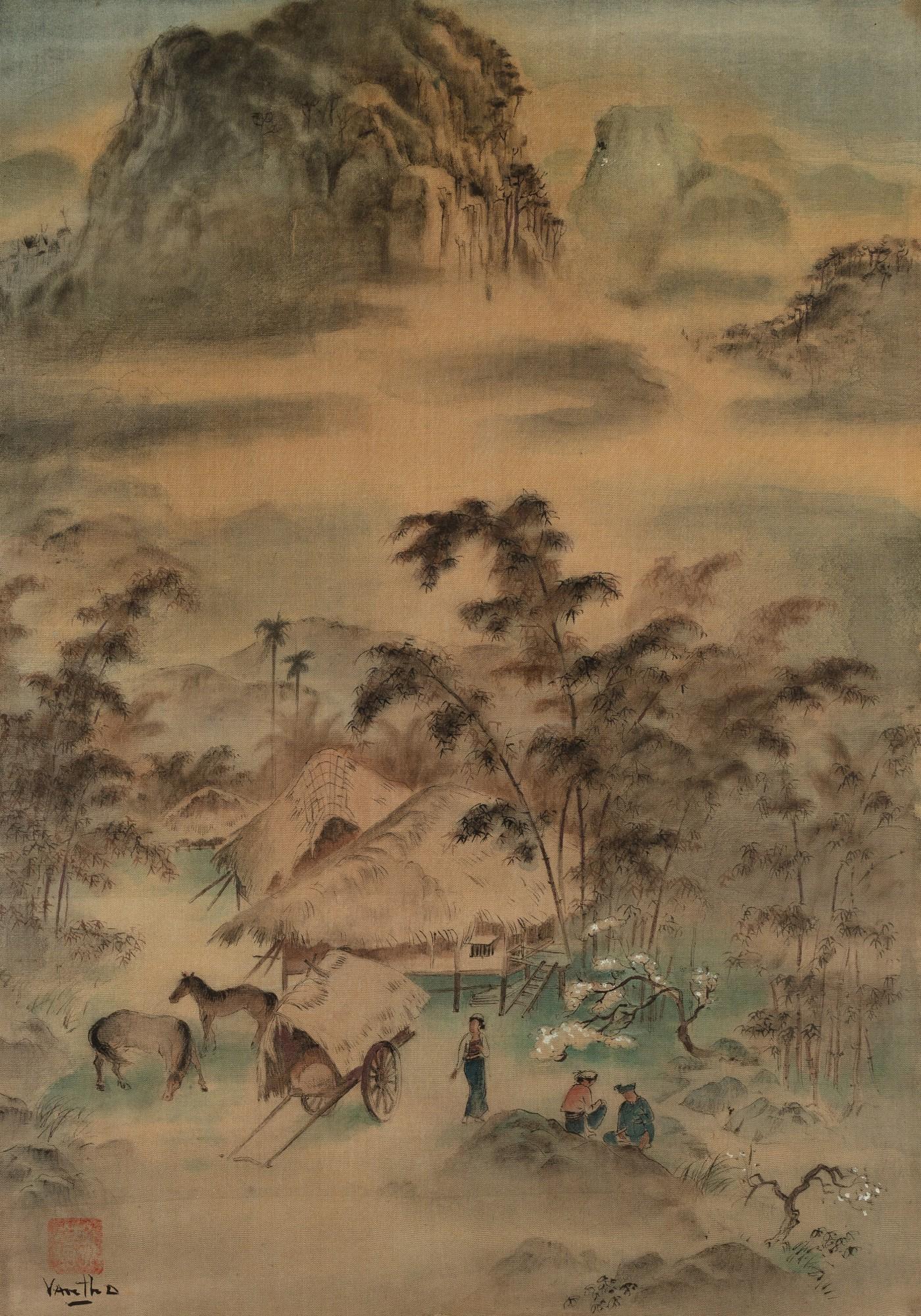 Tran Van Tho - Village scene in Northern Vietnam