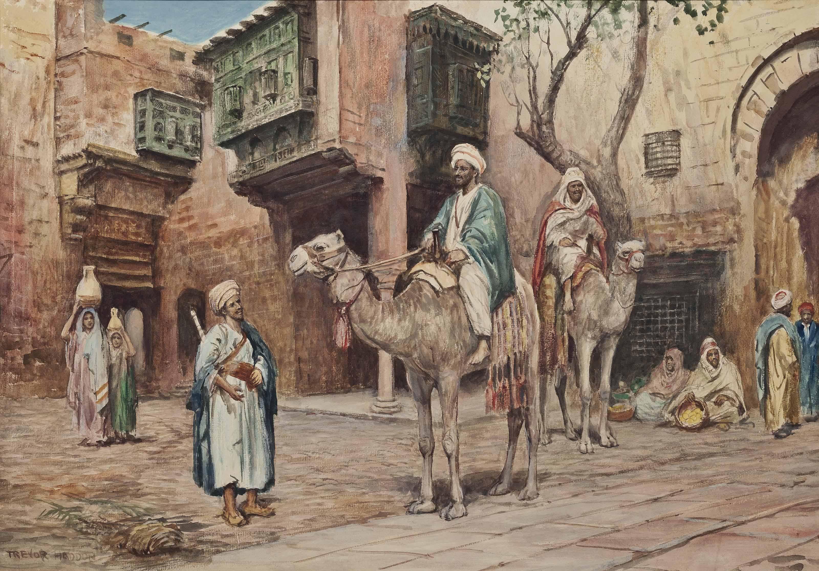 Trevor Haddon - An Arab Courtyard
